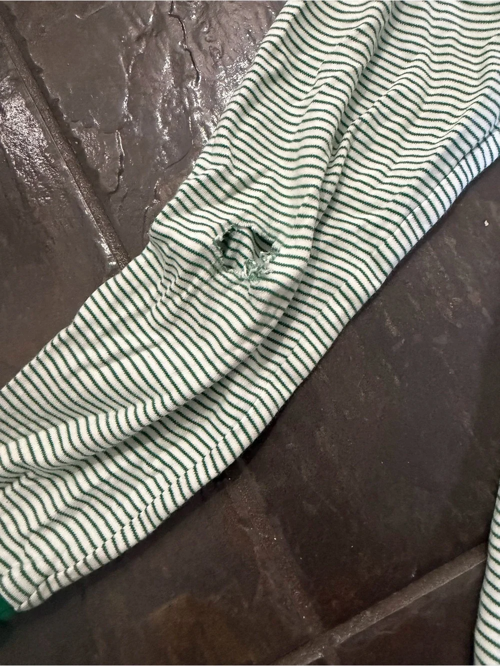 Little Sleepies / LAKE Green Stripe Bamboo Pajama Set Size 6